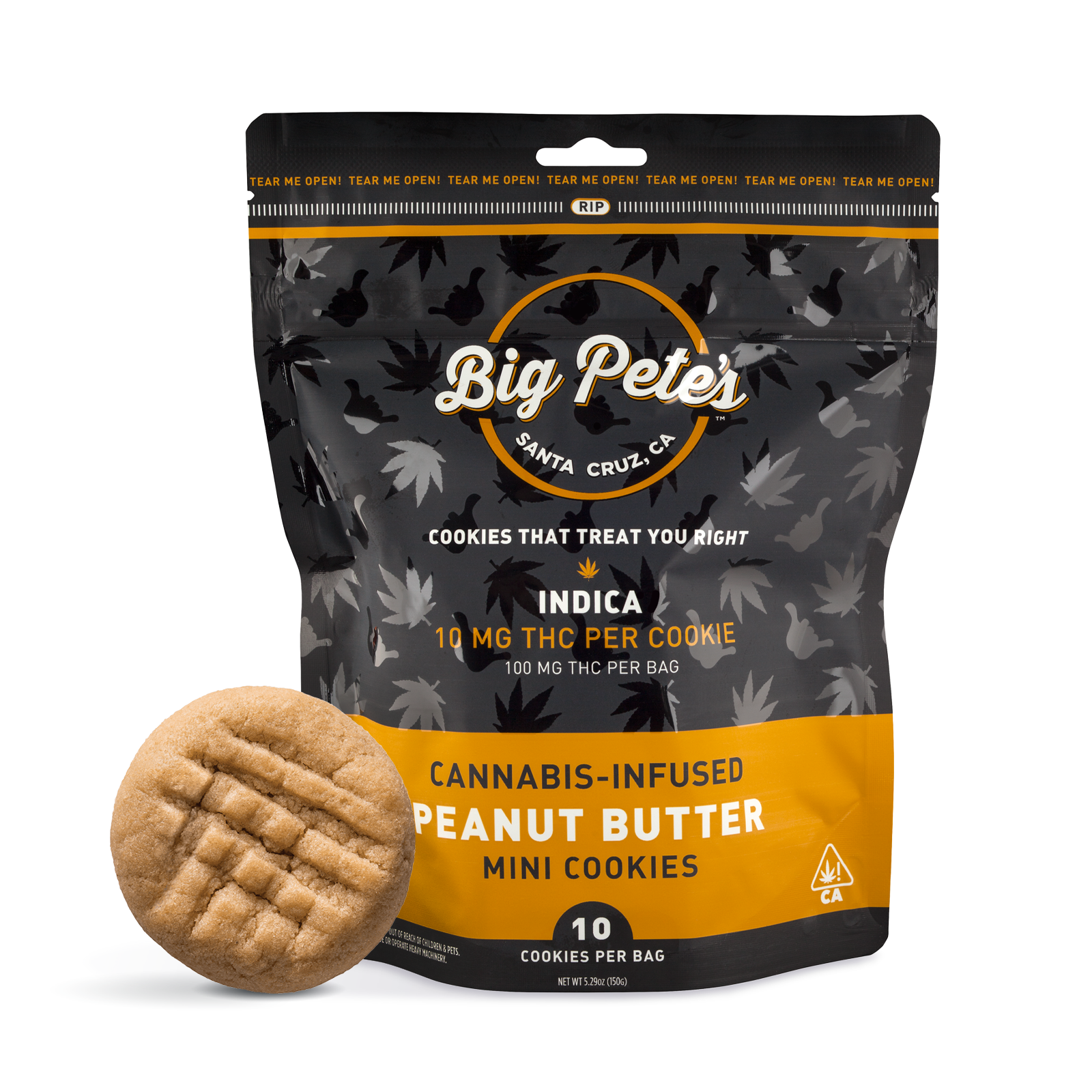 Big Pete's Treats — Big Pete's Peanut Butter Indica Cookies 10pk 100mg - .1g
