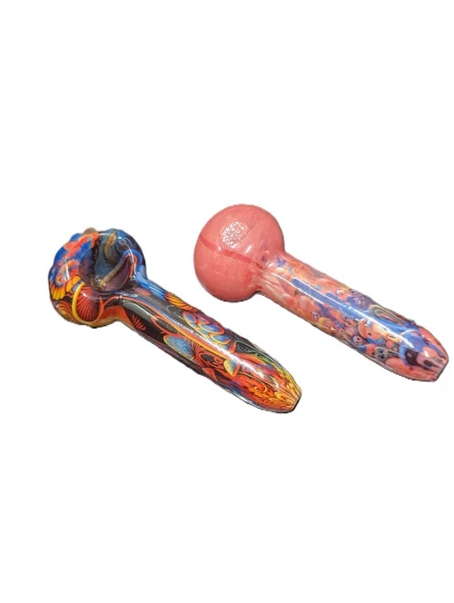 SirEEL - 4" Artistic Image Transfer Glass Spoon Pipe - Assorted Designs