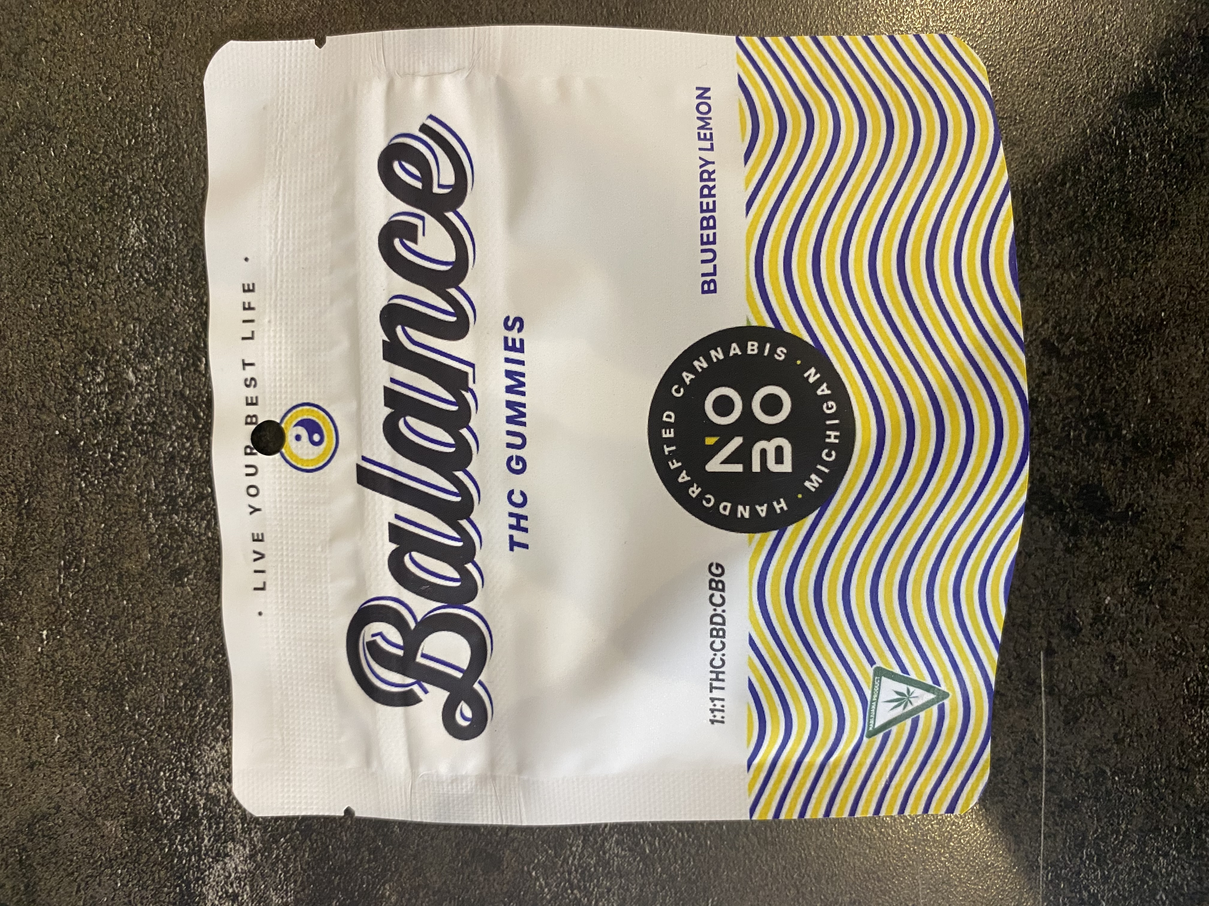 NOBO | Blueberry Lemon 1:1:1 | Gummies | 200mg THC:CBD:CBG