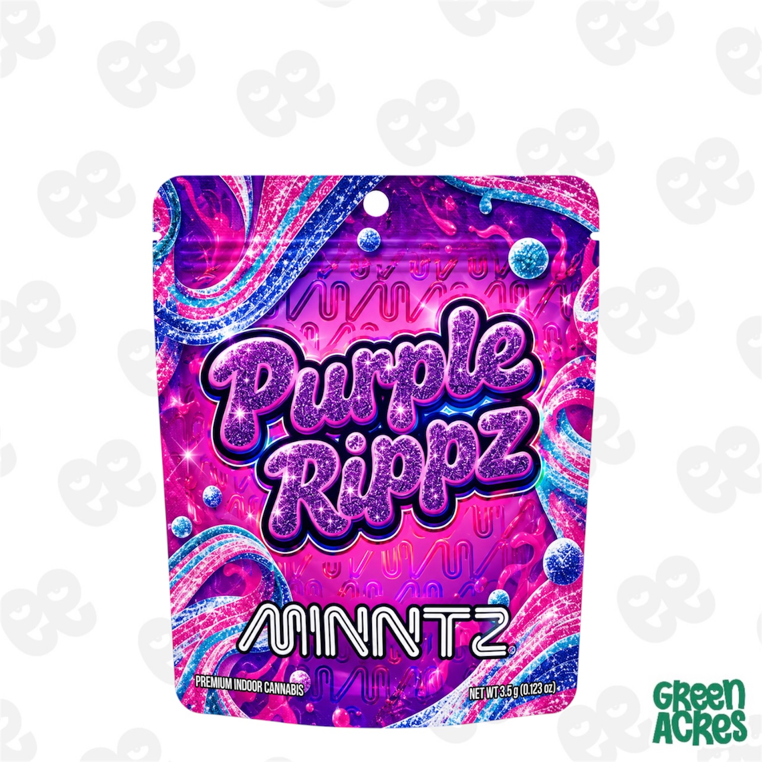 Minntz: Purple Rippz 3.5G Prepackaged Flower