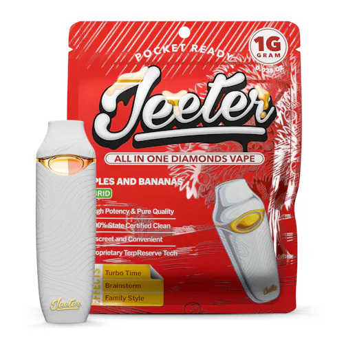 Apples And Bananas Jeeter All In One Diamonds Vape | Pocket Ready | 1g | Hybrid