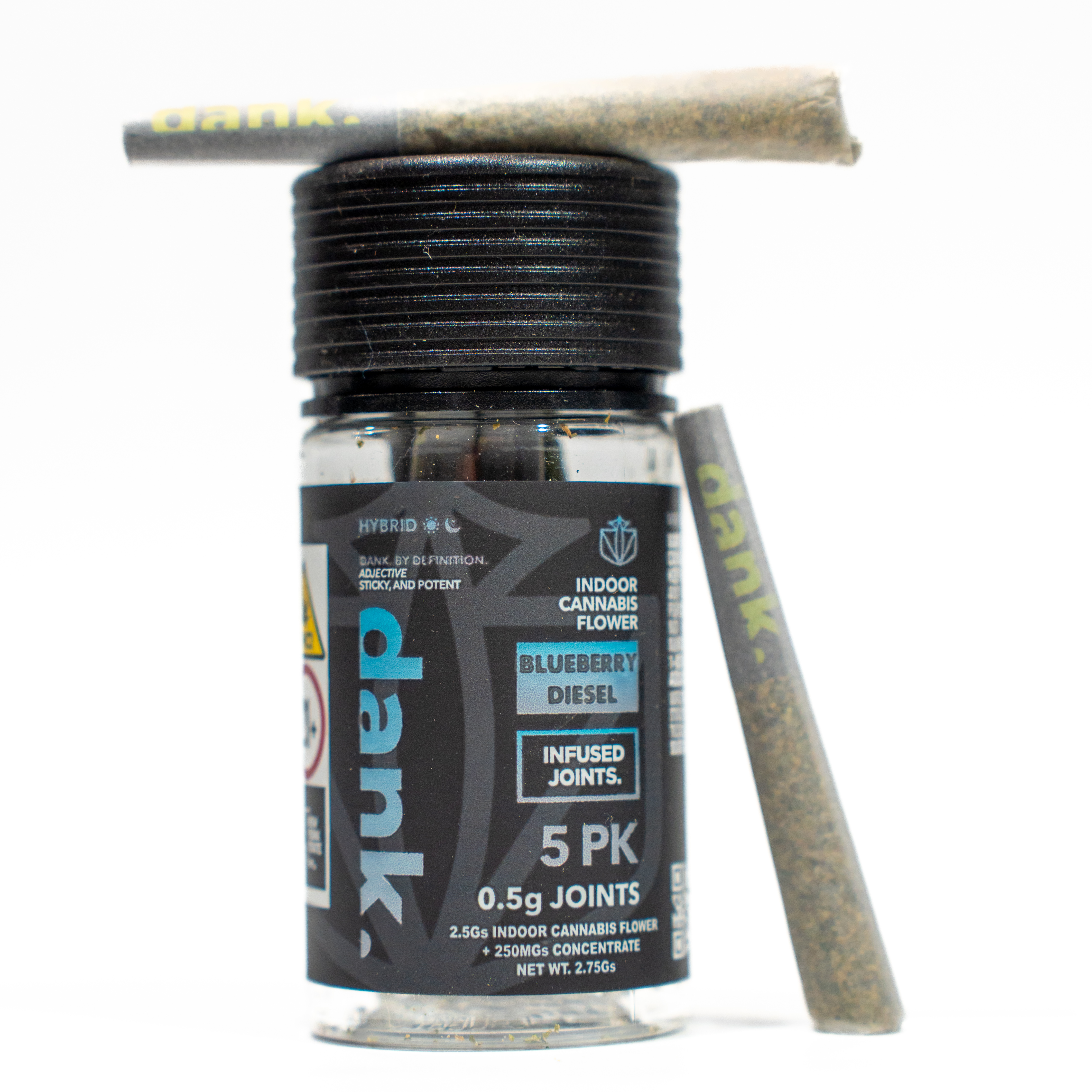 Blueberry Diesel | Hybrid | 5 Pack Infused Pre-Roll | 2.75g