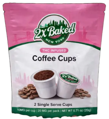 2X - DECAF COFFEE PODS (K-CUP) - 2 PODS - 7.5MGX2 - SOY BASE NANO THC