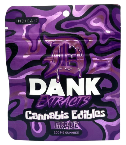 Dank Extracts | 200mg Gummies | Grape