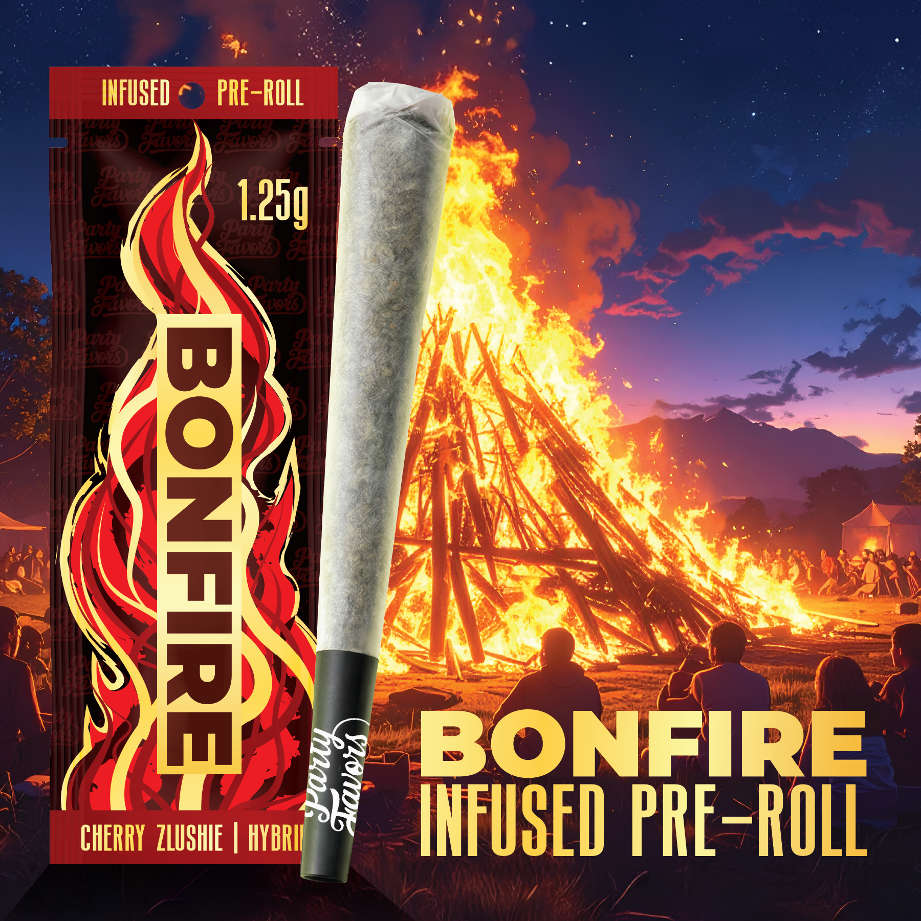 Party Favors | Bonfire Infused Preroll | Cherry Zlushie