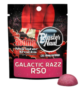 Monster Xtracts – Galactic Razz RSO  Blaster Naut | 200mg THC Single Gummy