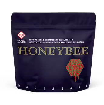 Honey Bee - Strawberry Basil Mojito 300mg Solventless Gumdrops 20pk