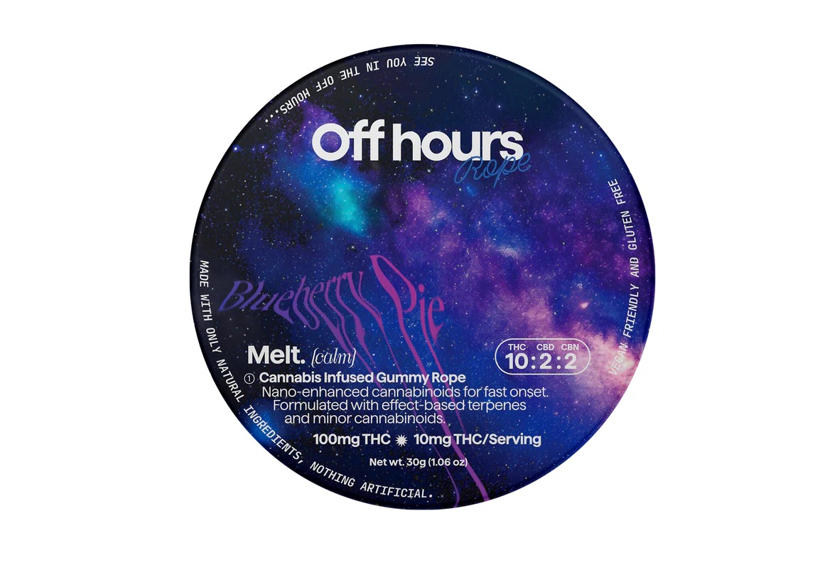 Off Hours - Blueberry Pie Melt (Calm) Effect Based Rope Gummy 10pk - 100mg