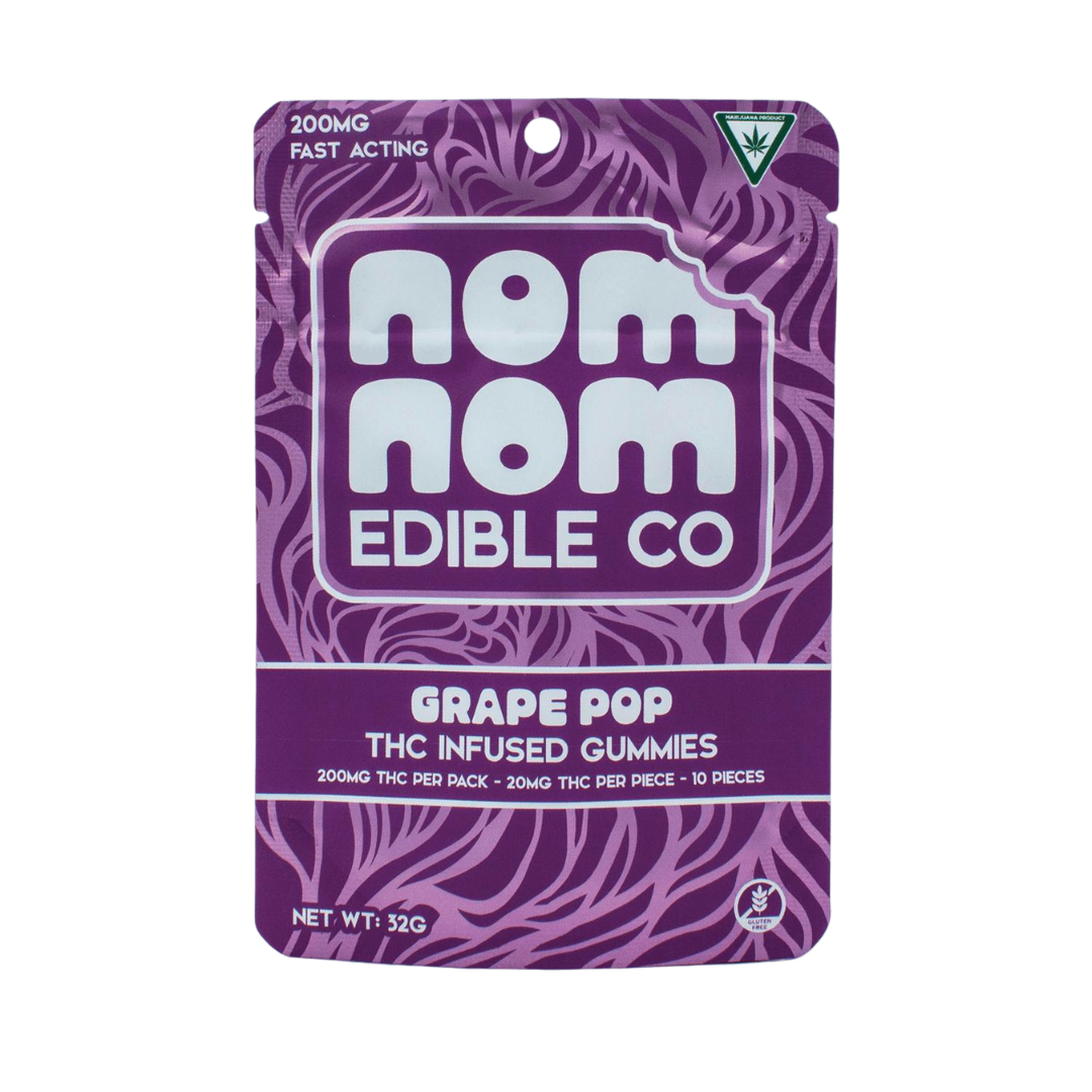 Nom Nom -  200mg Gummies - Grape Pop