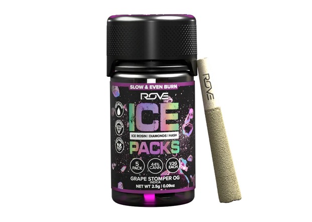 (BOGO) Grape Stomper OG | Infused Ice Packs (Rosin, Hash, and Diamonds) | 5pk | 2.5g
