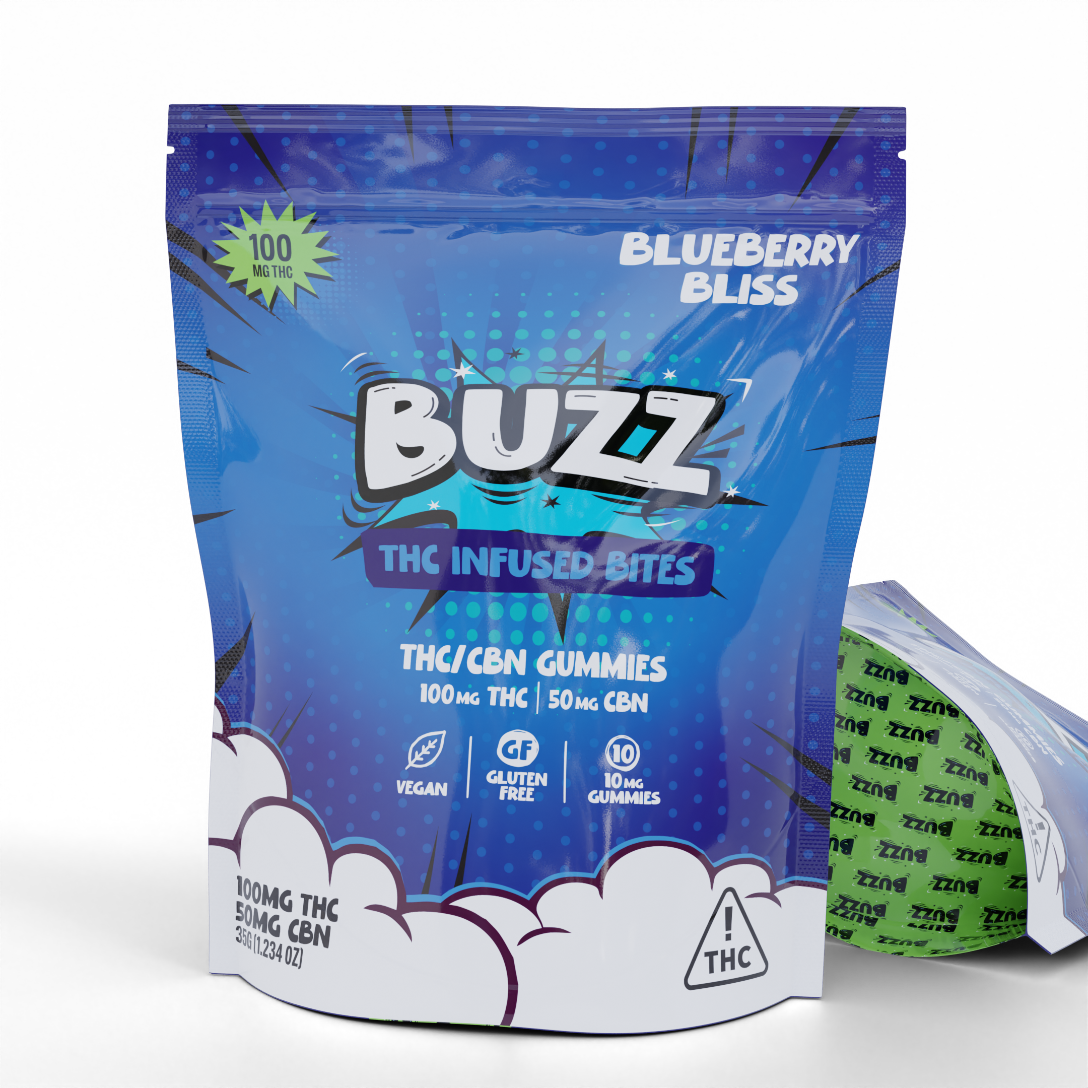 BUZZ | 2:1 Blueberry Bliss Gummies 100mg