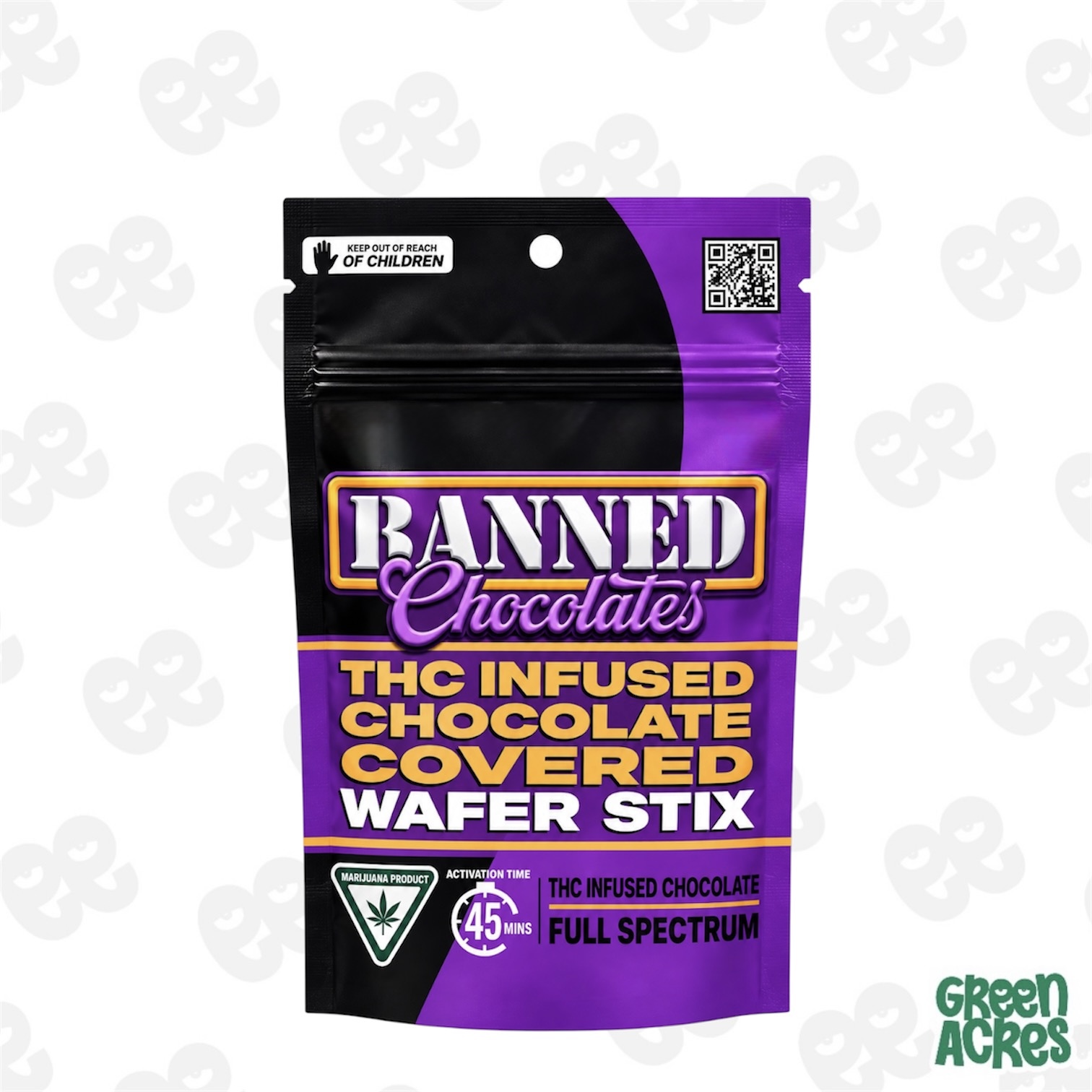 Banned: Chocolate Wafer Stix 3Pk Chocolate 200MG