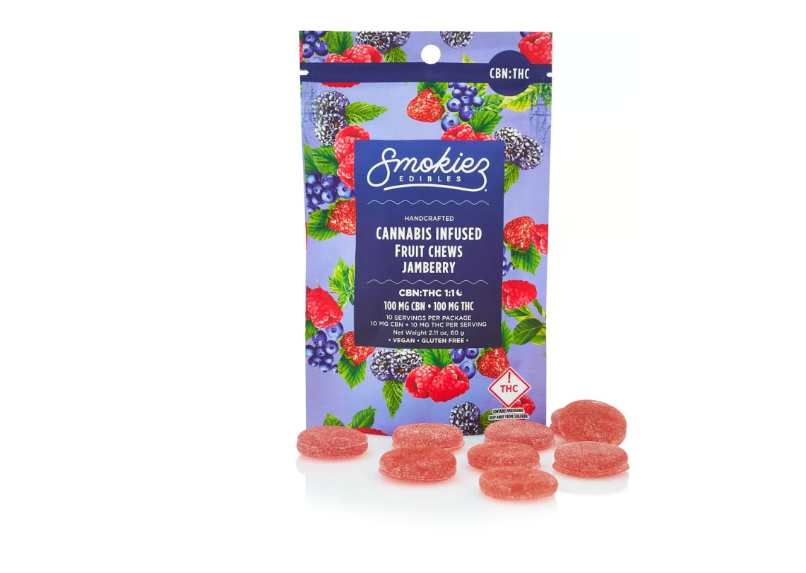 Smokiez - Sweet Jamberry 1:1 CBN:THC Gummies 10pk - 100mg
