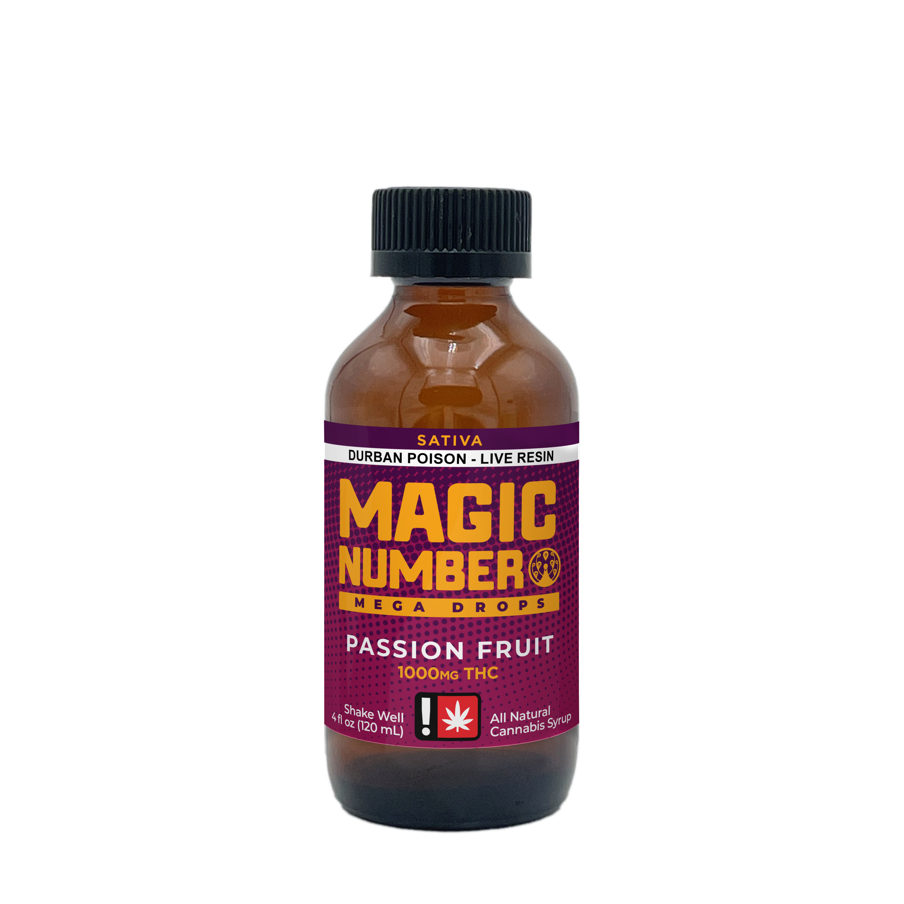 Magic Number: Passion Fruit Sativa Mega Drops - 1000mg Live Resin - 113.398g