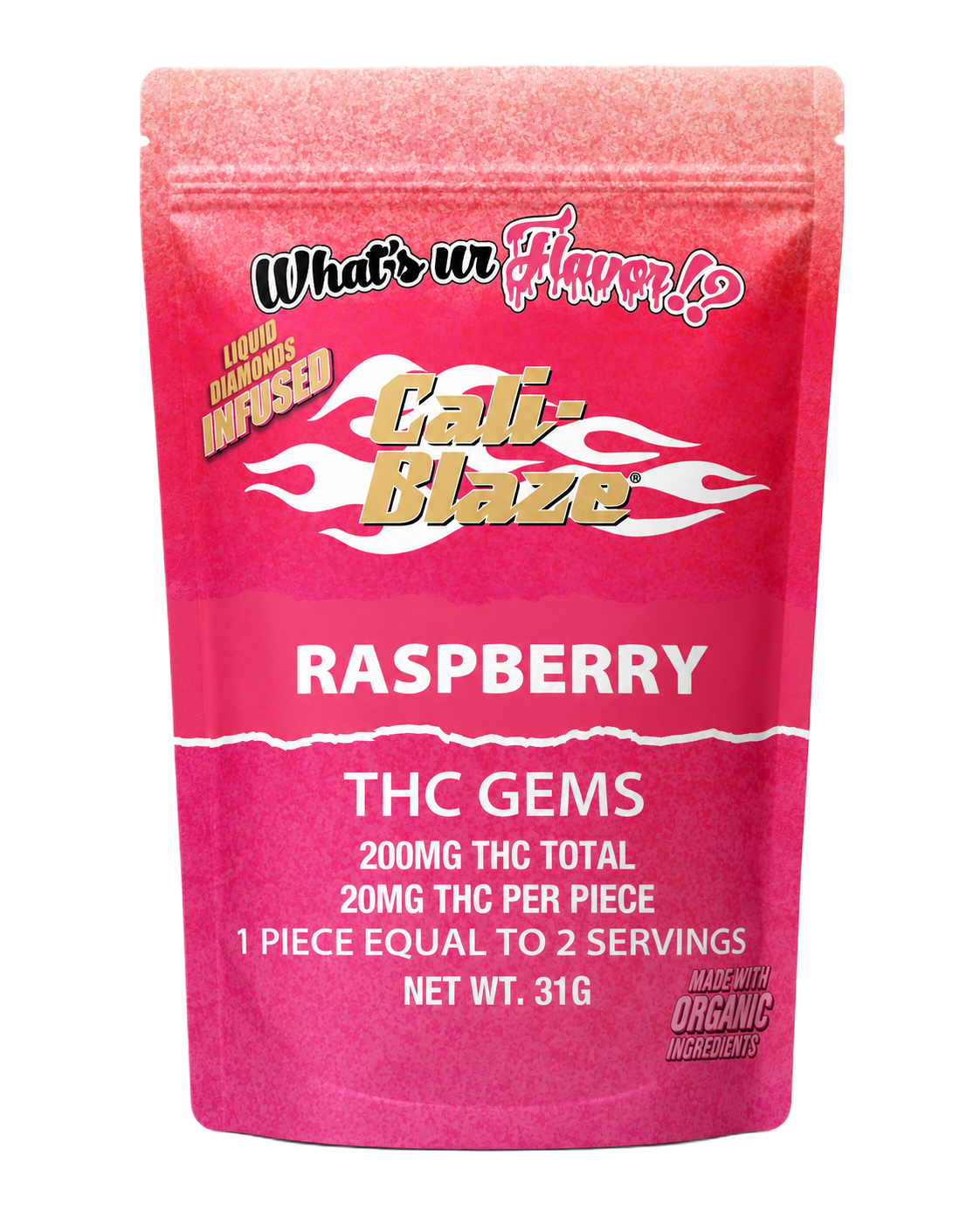 Cali Blaze Gummy Gems 200mg - Raspberry