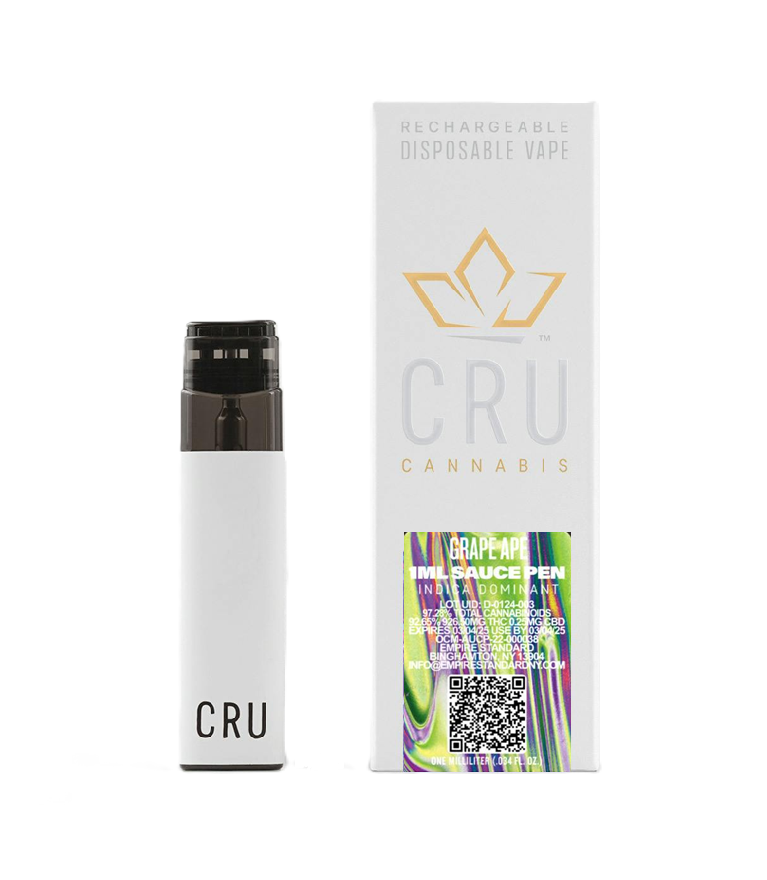 CRU | Grape Ape | Live Resin All-In-One Vape 1ML