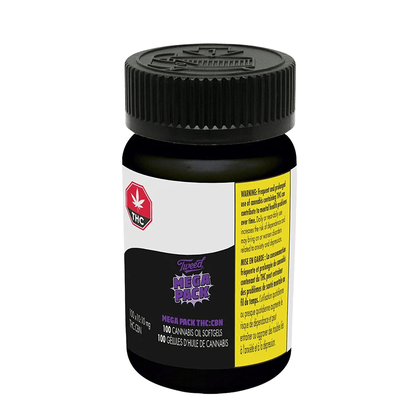 Mega Pack THC:CBN 10:10 x 100 Softgels