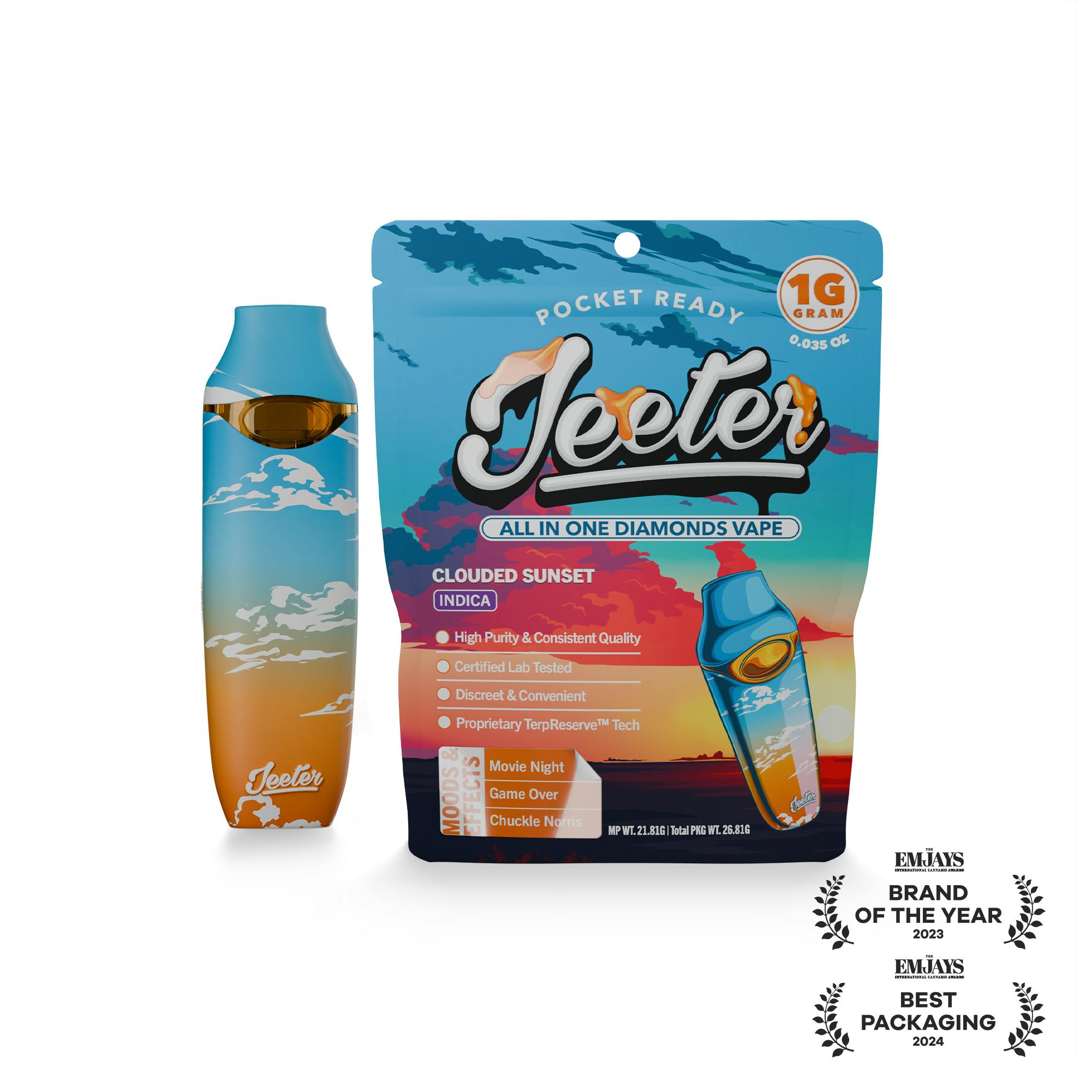 Jeeter - Clouded Sunset AIO Disposable Vape  - 1g