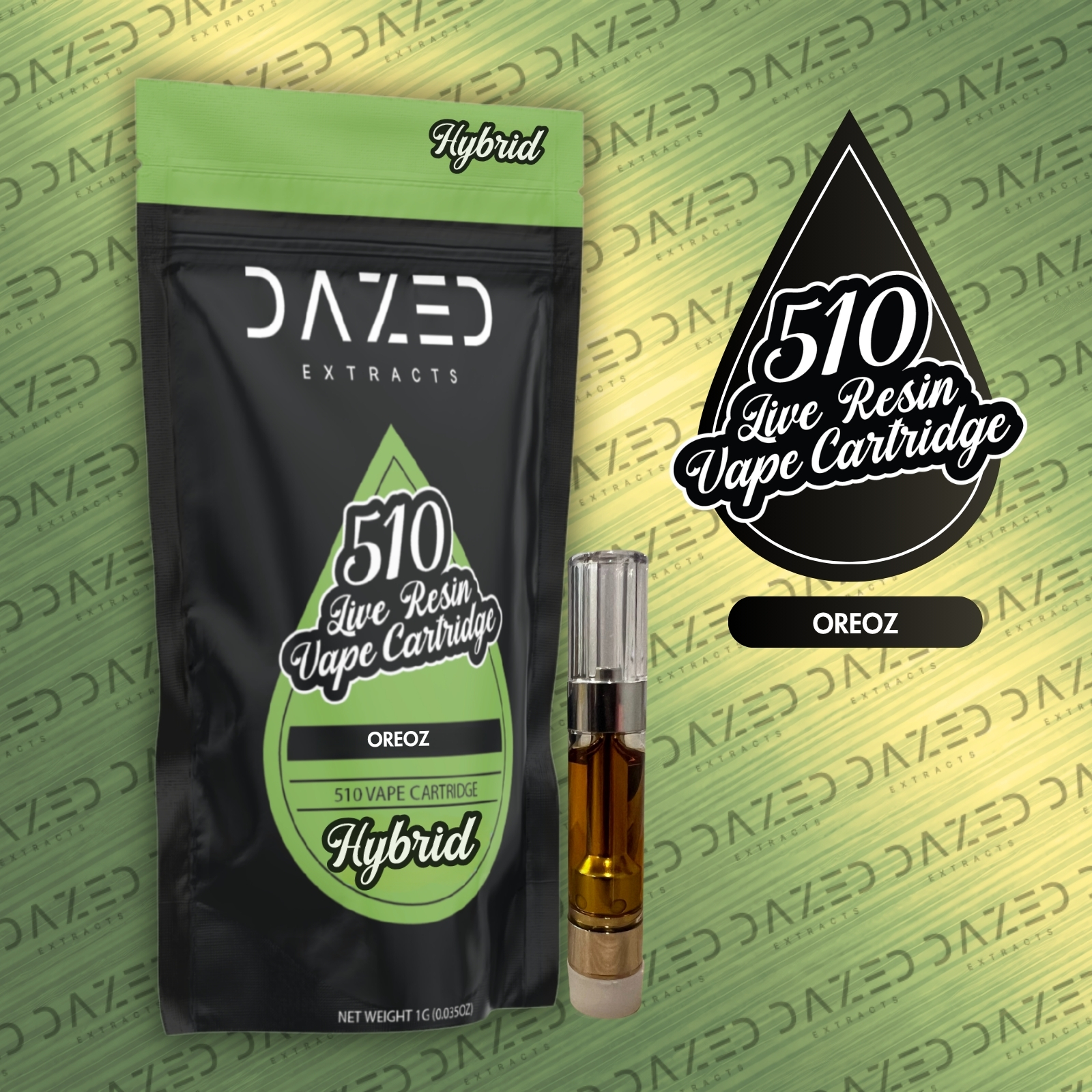 Dazed 510 Live Resin Vape Cart - Oreoz