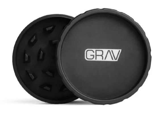 Grav 2-Piece Hemp Grinder Black