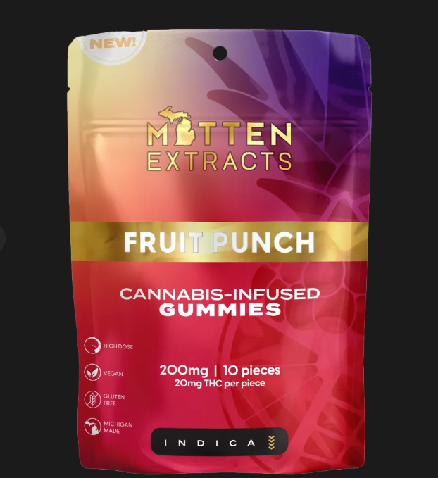 Mitten Extracts - Fruit Punch - 200mg Gummies
