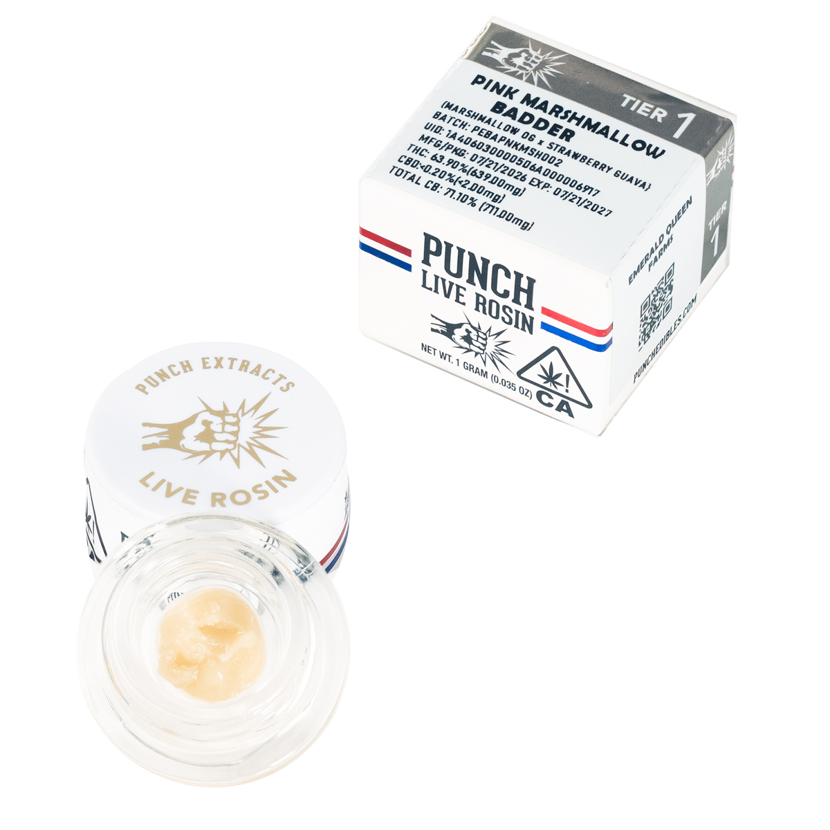 Pink Marshmallow Tier 1 Live Rosin Cold Cure Badder (1g)