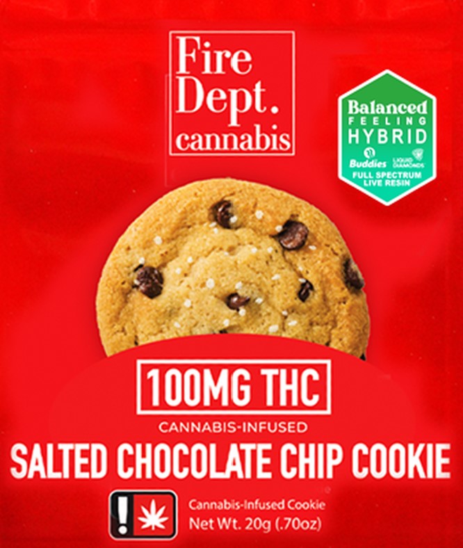 100mg Chocolate Chip Hybrid - Cookie - Fire Dept.