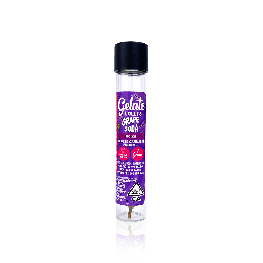 Gelato Lollis - Grape Soda - 1.2G Infused Preroll