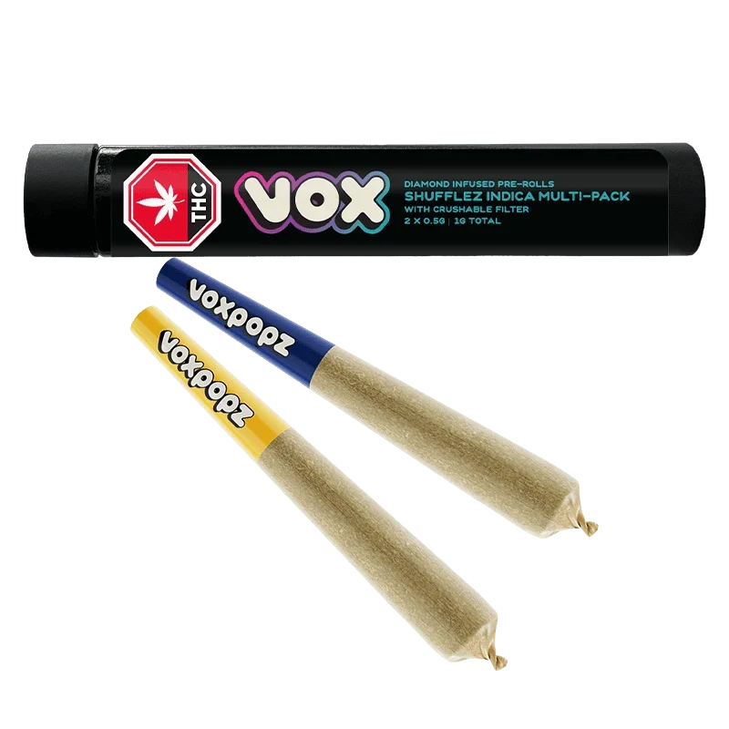 Vox : Shufflez Indica Diamond Infused Pre-Rolls (2x0.5g)