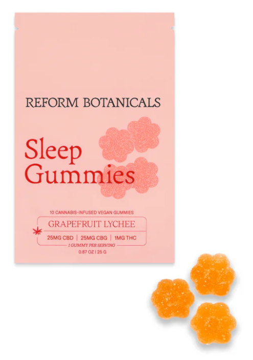 Sleep - Grapefruit Lychee | Full Spectrum CBD + CBG Gummies | 10pk
