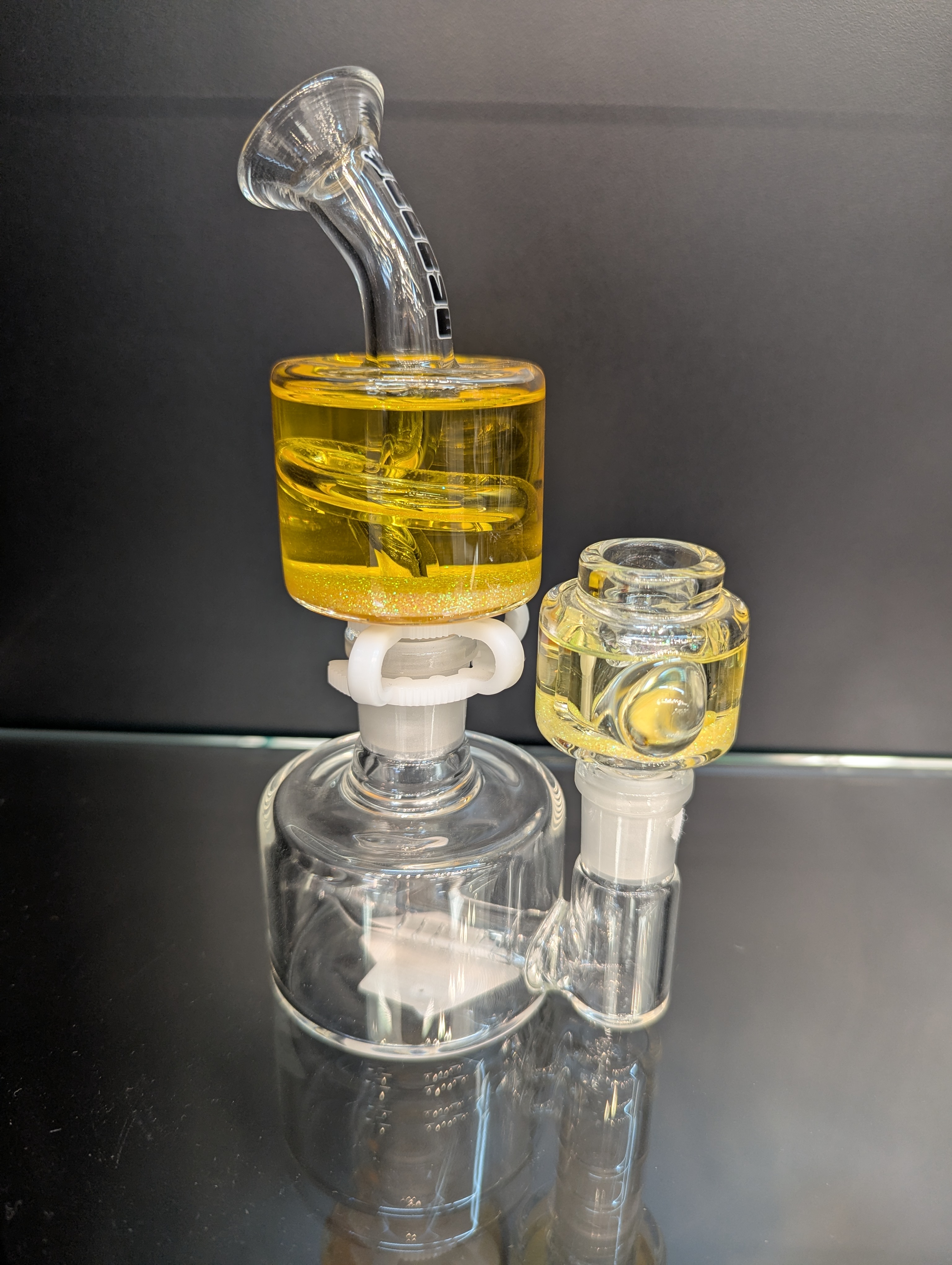 8" Glycerin Waterpipe Yellow