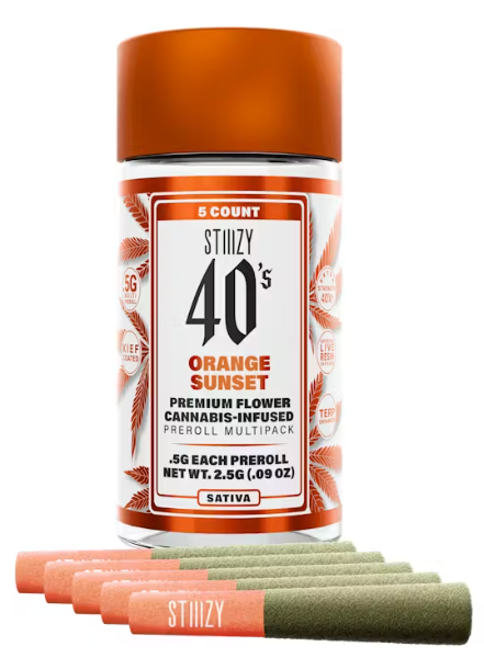 Stiiizy 40's - Orange Sunset - 5 x Infused Prerolls