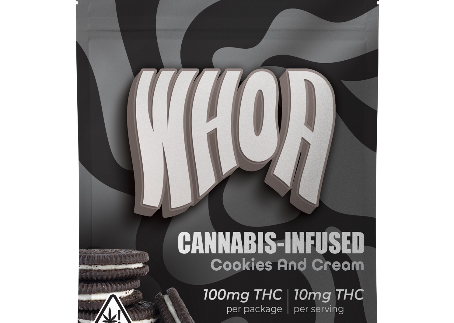 Whoa | Cookies & Cream Chocolate (10 Count) | 100mg