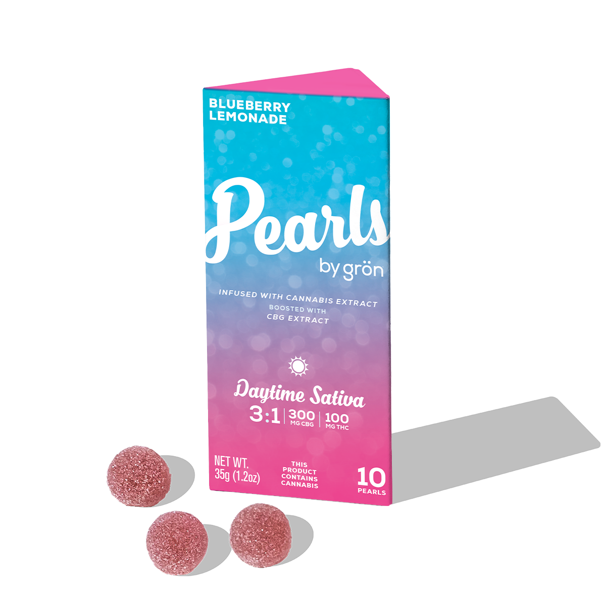 3:1 CBG/THC BLUEBERRY LEMONADE PEARL GUMMIES 100MG GRON M{577} N{}