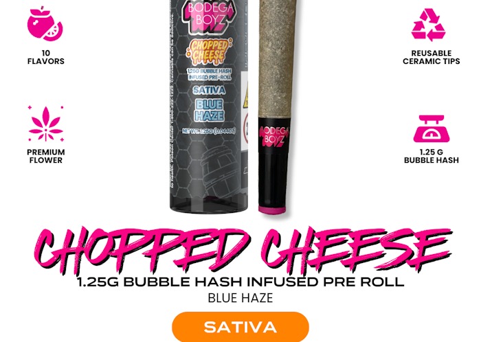 BODEGA BOYZ | BLUE HAZE | CHOPPED CHEESE BUBBLE HASH INFUSED PRE-ROLL | 1.25G