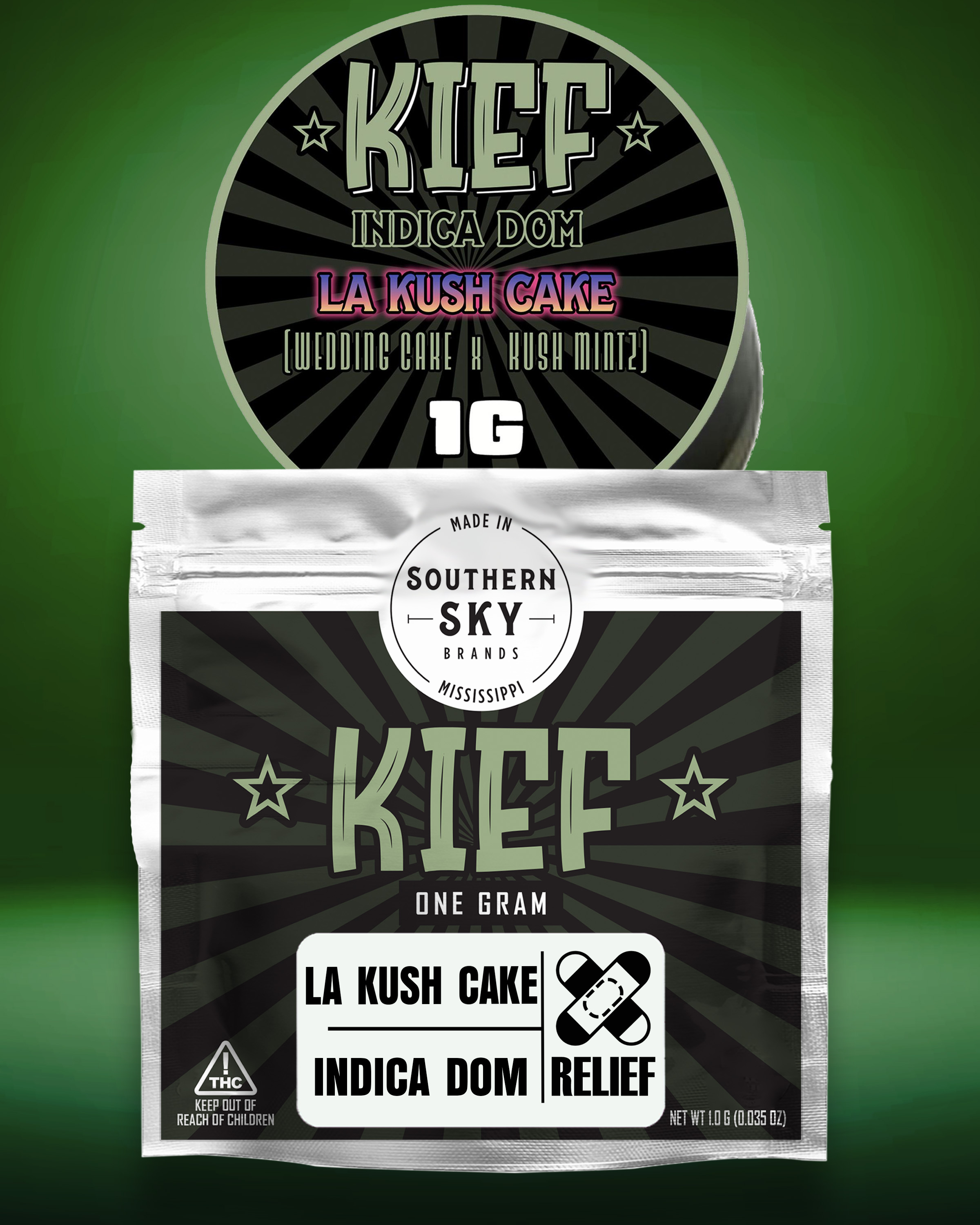 Southern Sky Brands | 1g | LA Kush Cake | Kief
