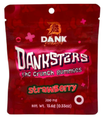 Dank Extracts | Danksters | 200mg Gummies with Nerds | Strawberry