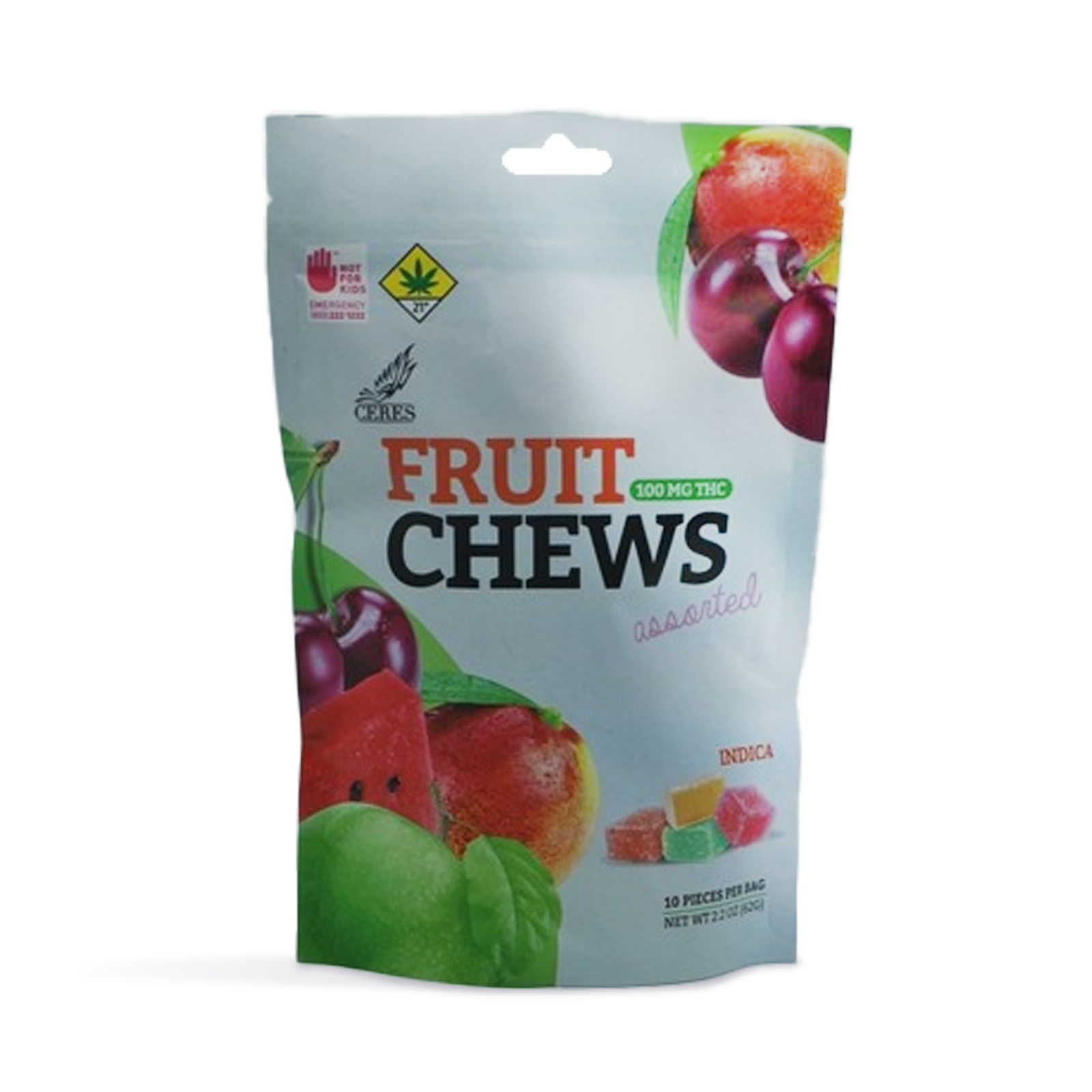 Assorted Indica Fruit Chews 10-Pack | 100mg
