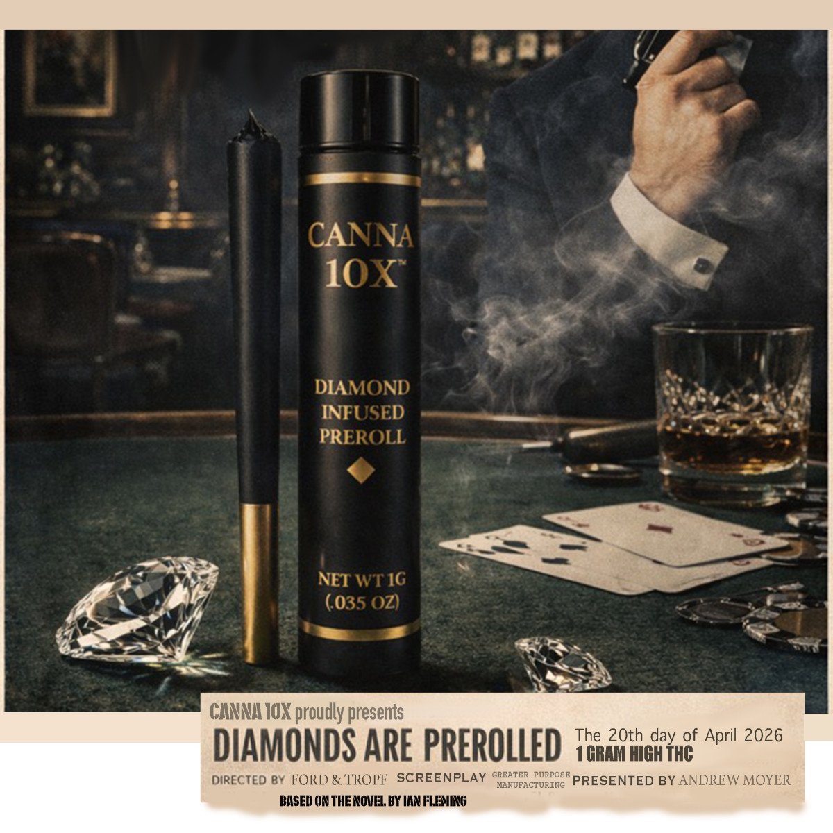 Canna 10x - Diamonds Never Lie - 1g - Diamond Infused Preroll