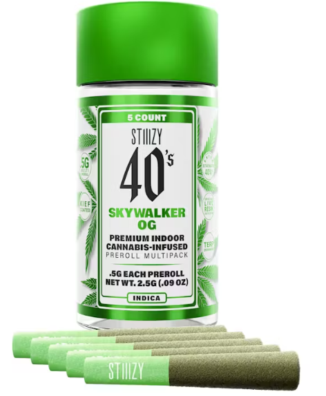 Stiiizy 40's - Skywalker OG - 5 x Infused Prerolls