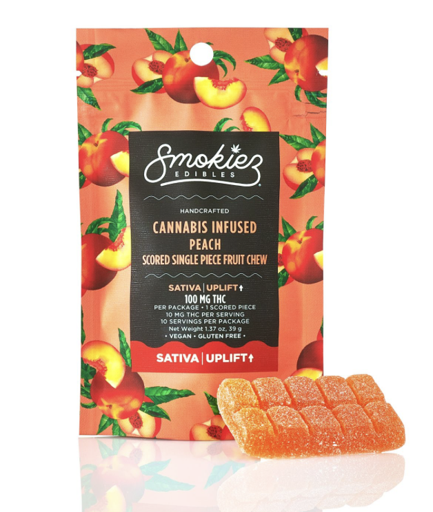 Smokiez | 100mg Single Scored Gummy | Sweet Peach