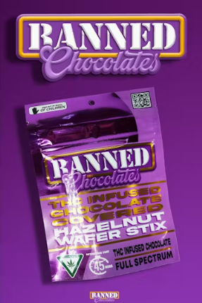 Hazelnut Wafer Stix - 200mg 3pk
