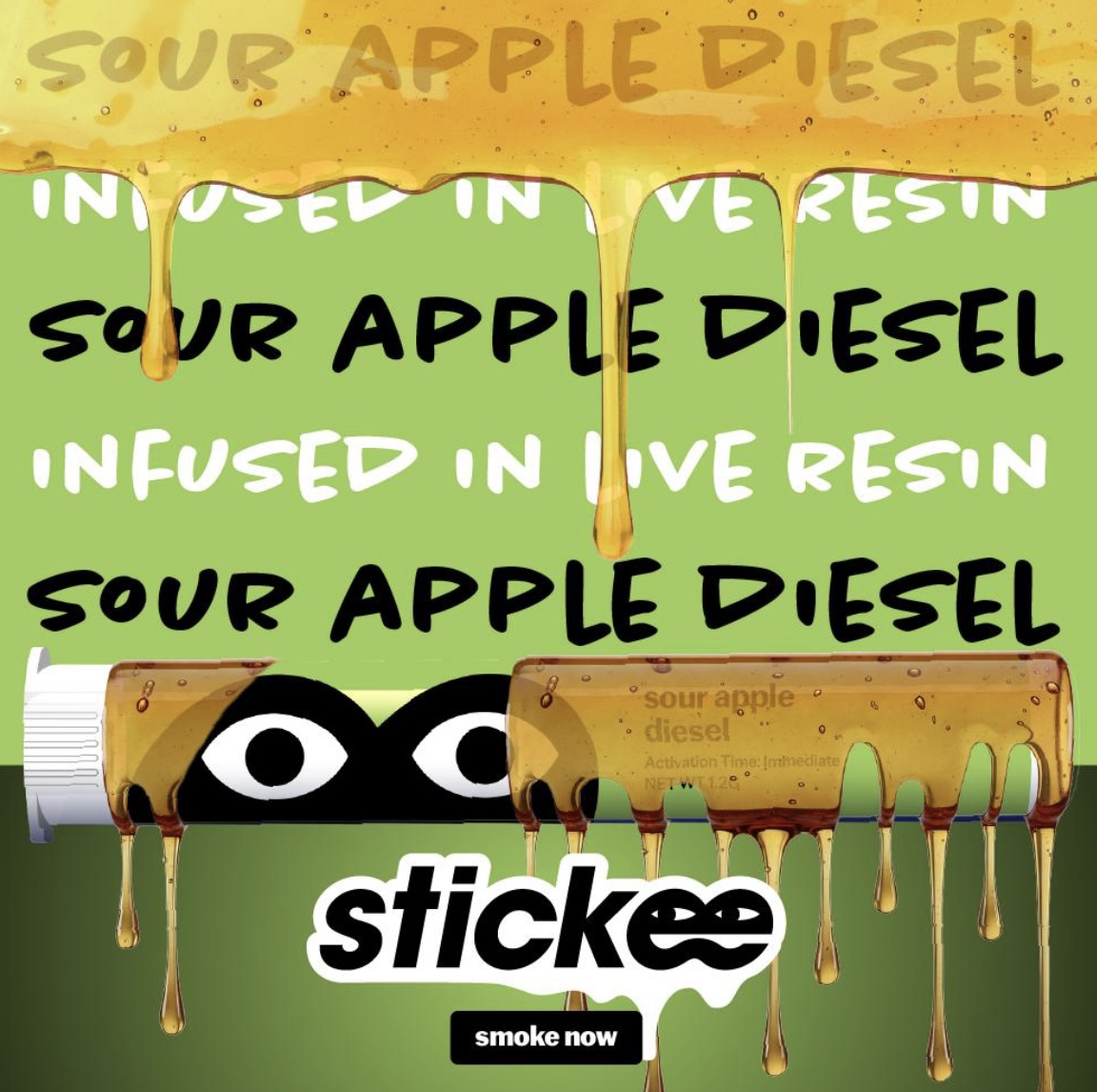 Sour Apple Diesel 1.2G Live Resin Infused Pre-Roll