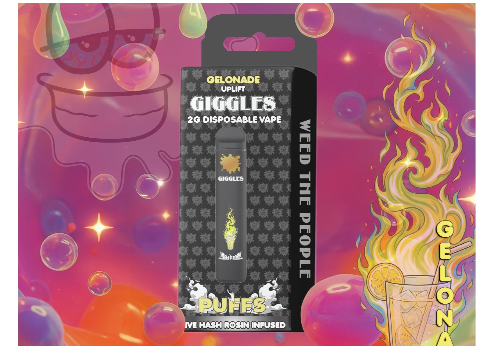Puffs - Hash Rosin Infused Disposable 2g - Gelonade - Uplift