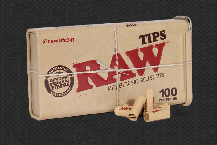 Raw - Prerolled Tips - 100pc Tin product photo