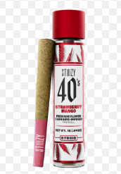 STIIIZY 40's Strawberry Mango Infused Hybrid Preroll