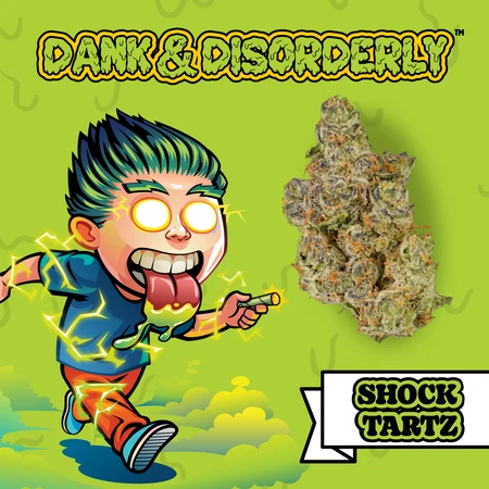 Dank & Disorderly | 14g Prepack Flower | Shock Tartz