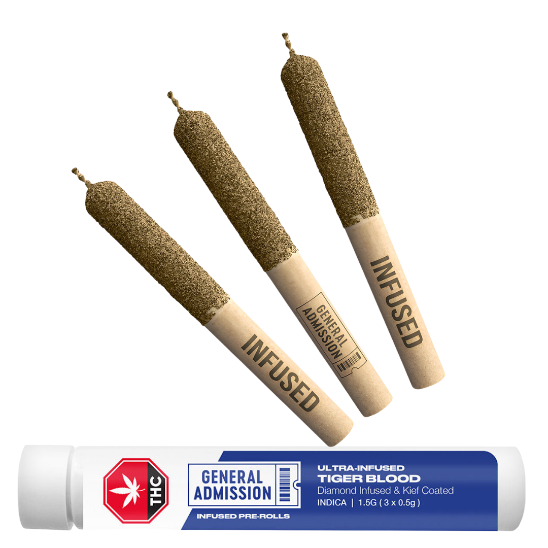 General Admission Tiger Blood DIAMOND Infused Pre-Roll - 3 x .5g🔥