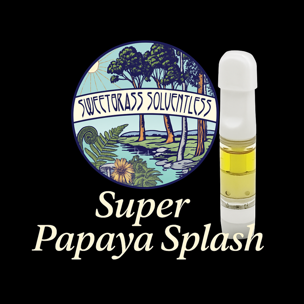 Super Papaya Splash | Live Rosin | .5g | Sweetgrass Botanicals product photo