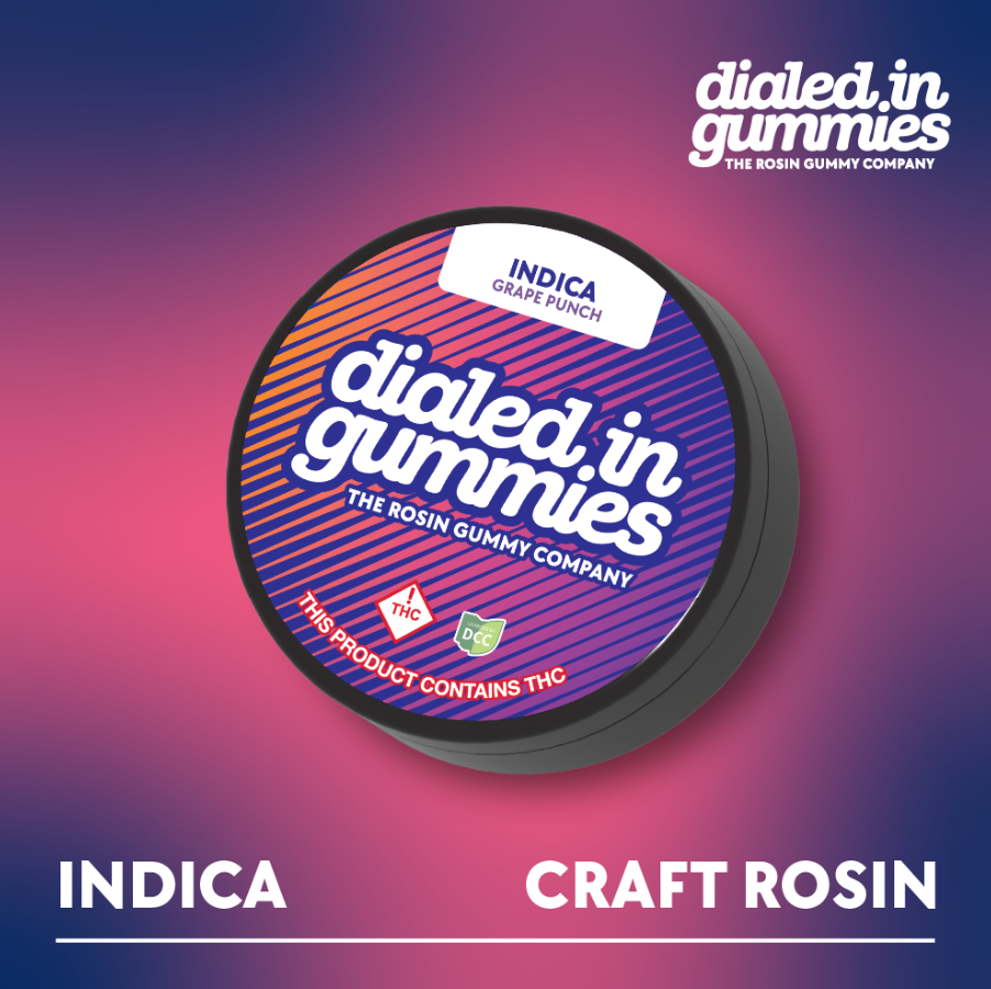 Dialed In | Grape Punch 10pc |  100mg Rosin Gummies